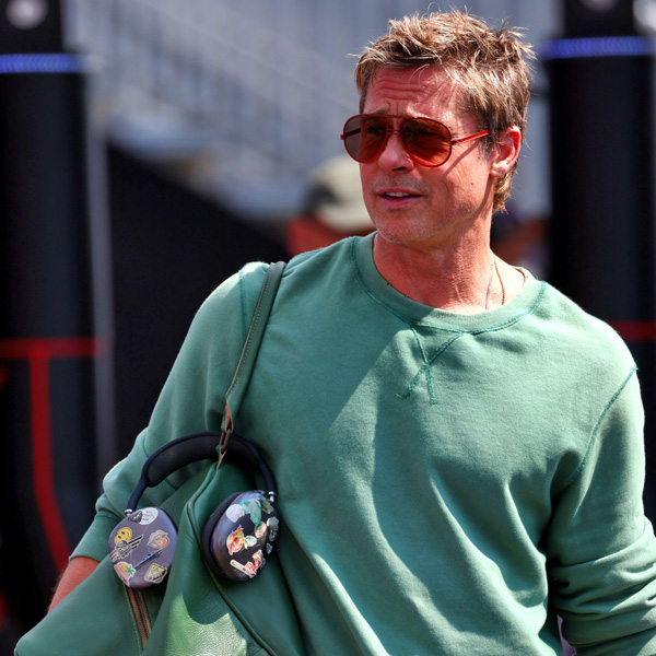 Brad Pitt wears Sunspel shirt in F1