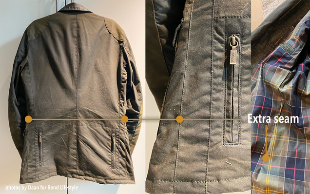 Barbour Beacon Sports Jacket tailored seam taken in waist