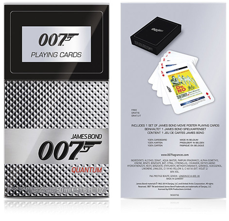 quantum 007 fragrance playing cards harrods offer