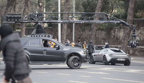 spectre rome aston martin film car