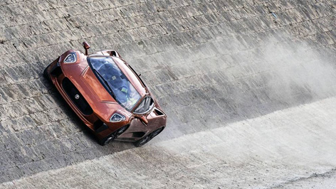 jaguar c-x75 river tiber chase ramp