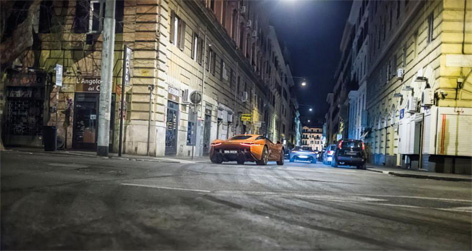 SPECTRE Jaguar C-X75 Rome chase scene hinx dave bautista 4