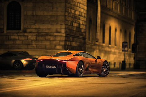 SPECTRE Jaguar C-X75 Rome chase scene hinx dave bautista 6