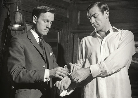 Michael Fish Fitting Sean Connery's shirt