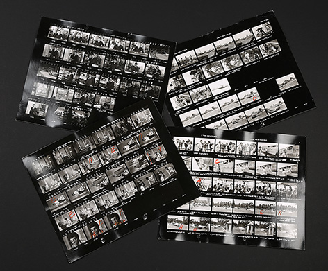Set of Four James Bond Roger Moore and Kananga Yaphet Kotto Contact Sheets