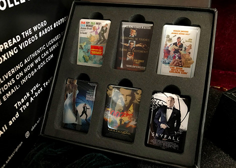 James Bond movie poster pins