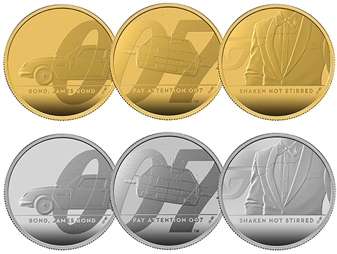 James bond 007 coins collection royal mind gold silver