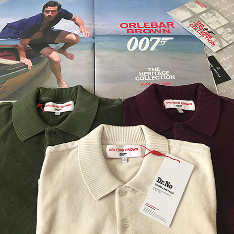 Orlebar Brown 007 Heritage Collection Dr No Towelling Polo all James Bond Lifestyle