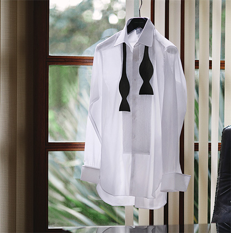 Turnbull & Asser Casino Royale white shirt and bow tie James Bond