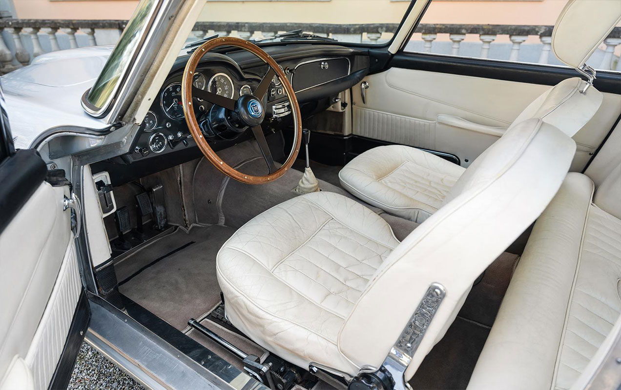 1965 Aston Martin DB5 Vantage on auction white gold interior Geneva London