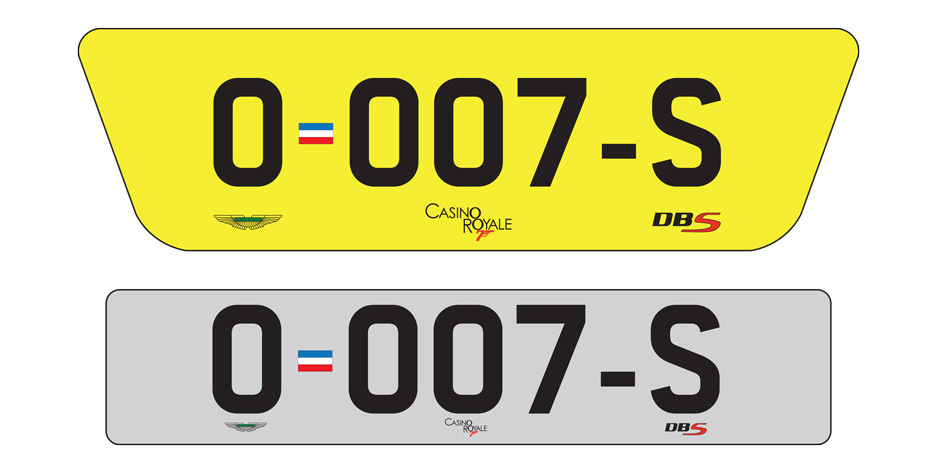00007S james bond license plate registration