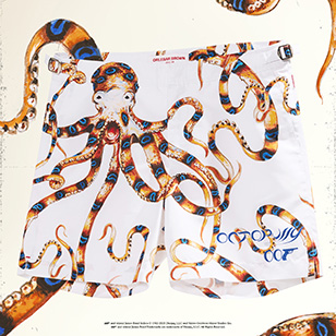 This is the Orlebar Brown 40 Years of Octopussy Collection