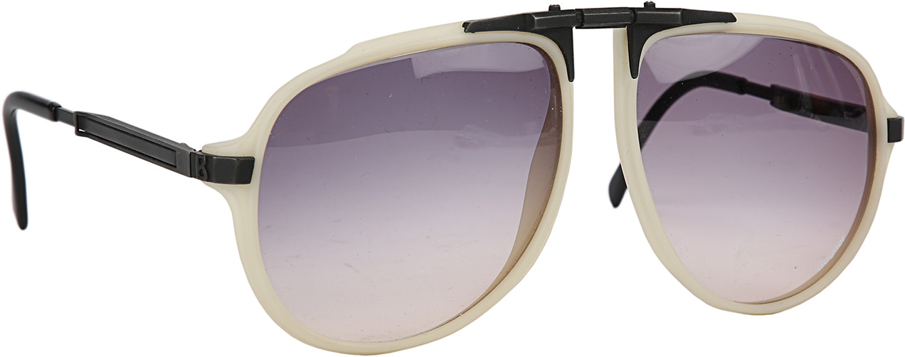 photo © Prop Store The original Willy Bogner 7003 Eschenbach ski sunglasses worn by Roger Moore in A View to a Kill, as auctioned in 2018 by Prop Store