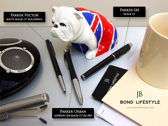 photo © Bond Lifestyle In the movie SkyFall, Parker Vector, Urban and IM pens can be seen on M's desk