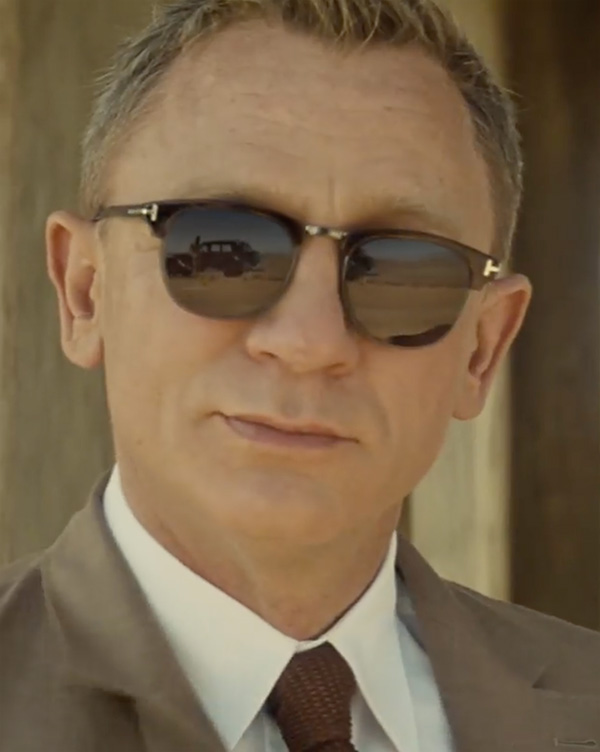 James Bond wearing Tom Ford Henry Vintage Wayfarer FT0248 sunglasses in SPECTRE