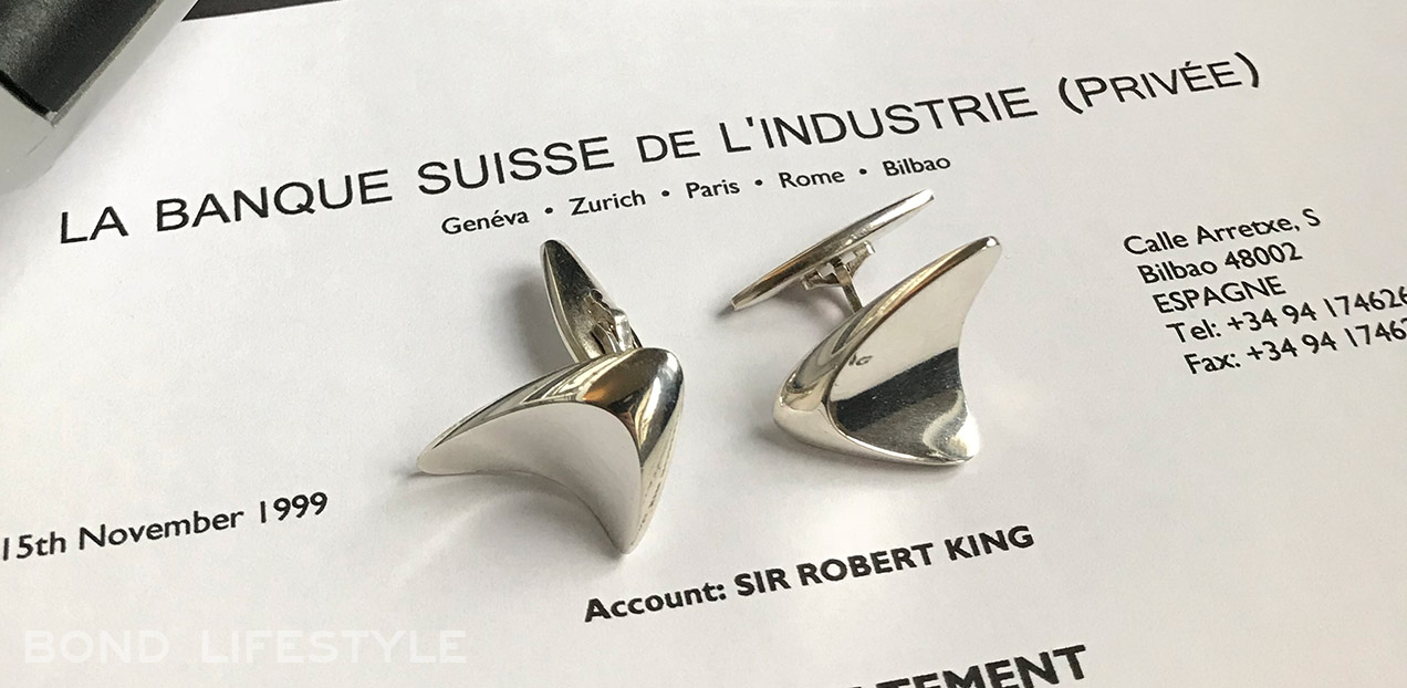 photo © Bond Lifestyle Georg Jensen 88 cufflinks are worn by James Bond in the Bilbao scenes of The World Is Not Enough