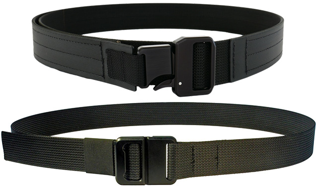 photo © Carbon Tactics Carbon Tactics Epoch buckle with belt (top) and Carbon Tactics Quicky buckle with belt