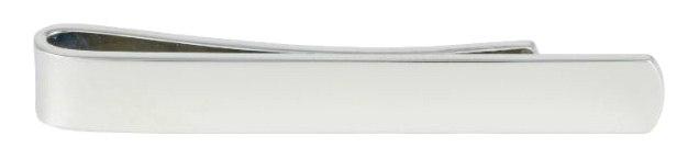 photo © Benson & Clegg Benson & Clegg Plain Slim Rhodium Tie Slide