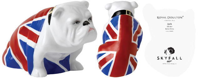 photo © Royal Doulton Royal Doulton Bulldogs Jack DD 007. This new edition of the classic bulldog statue has a limited edition 007 backstamp and specially printed box sleeve.