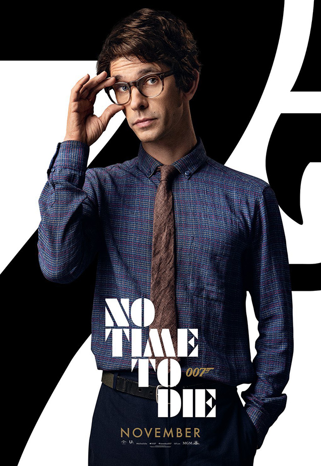 photo © Danjaq LLC, MGM, United Artists Q wearing the YMC Dean shirt on a character poster for No Time To Die
