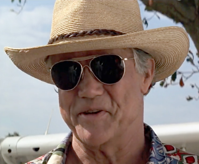 photo © Danjaq LLC, MGM/UA James Bond's CIA friend Jack Wade wears a pair of American Optical Aviator WWII B&L Ful Vue AN6531 sunglasses in GoldenEye.