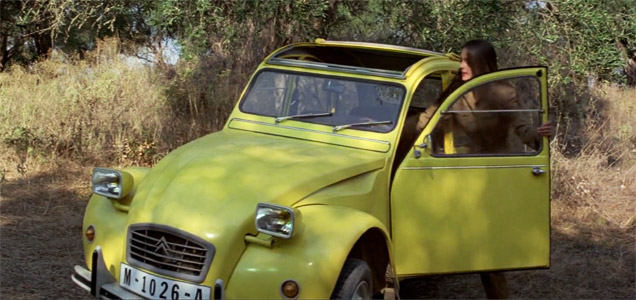 photo © United Artists, Danjaq LLC Melina and her Citroën 2CV in the movie For Your Eyes Only.
