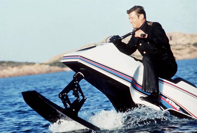 photo © Danjaq LLC, United Artists James Bond on a Wetbike in The Spy Who Loved Me
