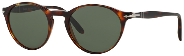 photo © Persol Persol PO3092SM Suprema 50 Petite Fit sunglasses in Havana frame and grey/green lenses 9015/31
