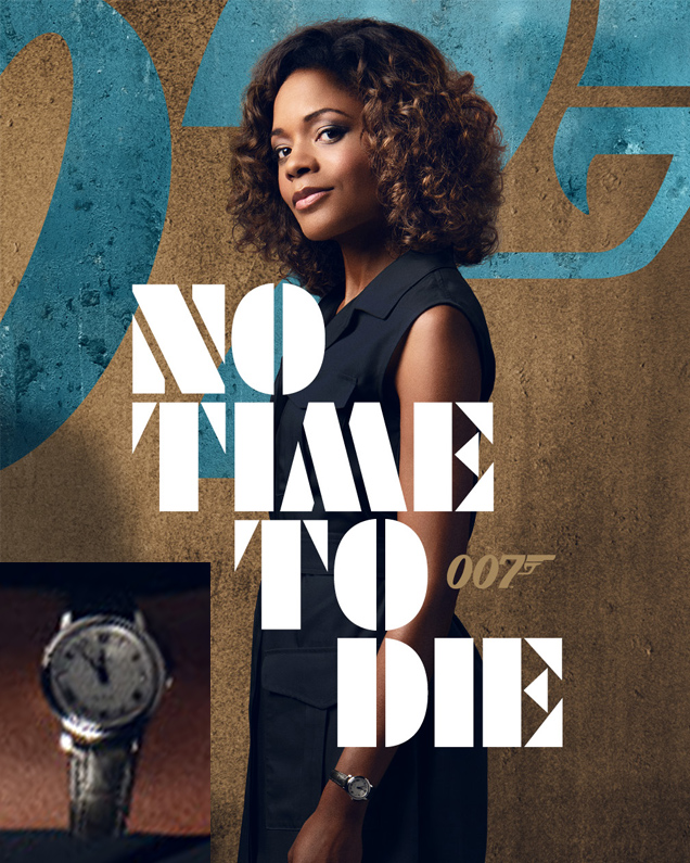 photo © Danjaq LLC, MGM, United Artists Eve Moneypenny (Naomie Harris) sports an Omega De Ville Prestige watch in the movie No Time To Die, seen her on the Moneypenny character poster.