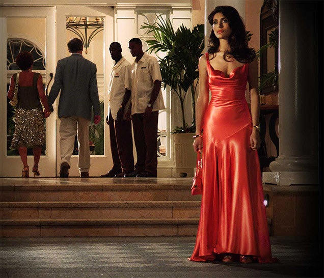 photo © Danjaq LLC, MGM, United Artists Caterina Murino wearing the Jenny Packham Lace-Up Gown in Casino Royale.