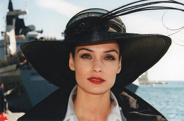 photo © Danjaq LLC, MGM Xenia Onatopp (Famke Janssen) wears a black hat created by Philip Somerville in the movie GoldenEye.