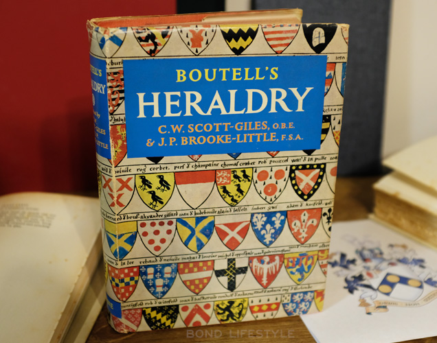 photo © Bond Lifestyle Boutell's Heraldry, 1966 print, the same version as carried by James Bond in On Her Majesty's Secret Service.