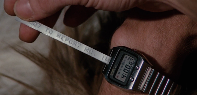 photo © Danjaq LLC, MGM, United Artists James Bond received a message from HQ on his Seiko 0674 LC