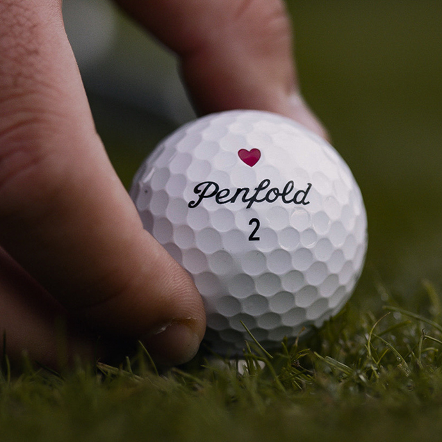 photo © Penfold A new 2020 Penfold Hearts Golf Ball