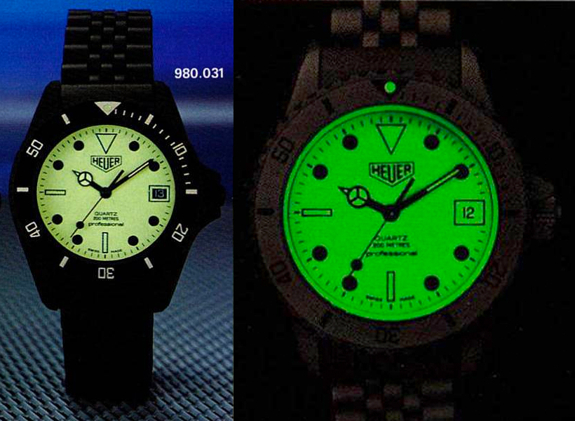 TAG Heuer 980.031 Night-Diver as pictured in a 1985 catalog.