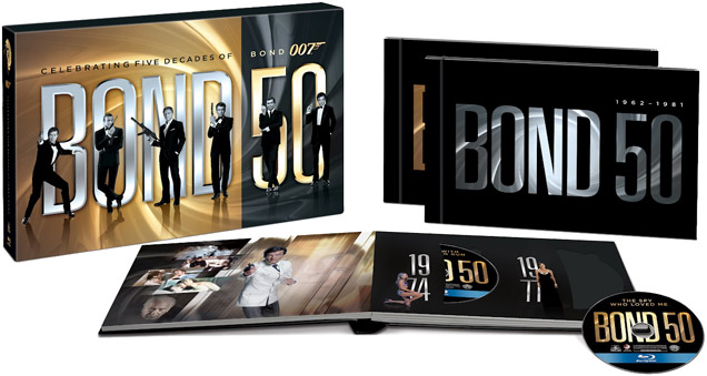 The Bond 50 Blu-Ray set includes all 22 Bond films on Blu-Ray