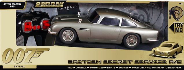 photo © Toy State Toy State Aston Martin DB5 SkyFall (British Secret Service edition) with remote control and sound and light effects.