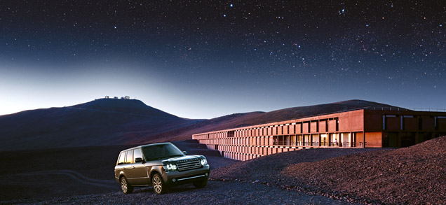 photo © ESO/Land Rover In 2012, ESO’s Paranal Observatory was portrayed worldwide by Land Rover in this advertising shot