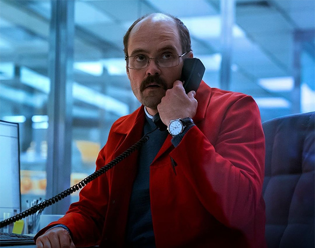 photo © Danjaq LLC, MGM, United Artists Valdo Obruchev (played by Swedish actor David Dencik) wears an Omega De Ville Trésor Co-Axial Master Chronometer watch in No Time To Die