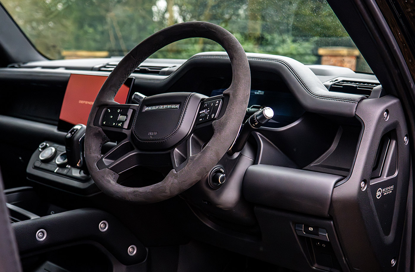 Land Rover Defender 110 James Bond Edition comes to auction interior