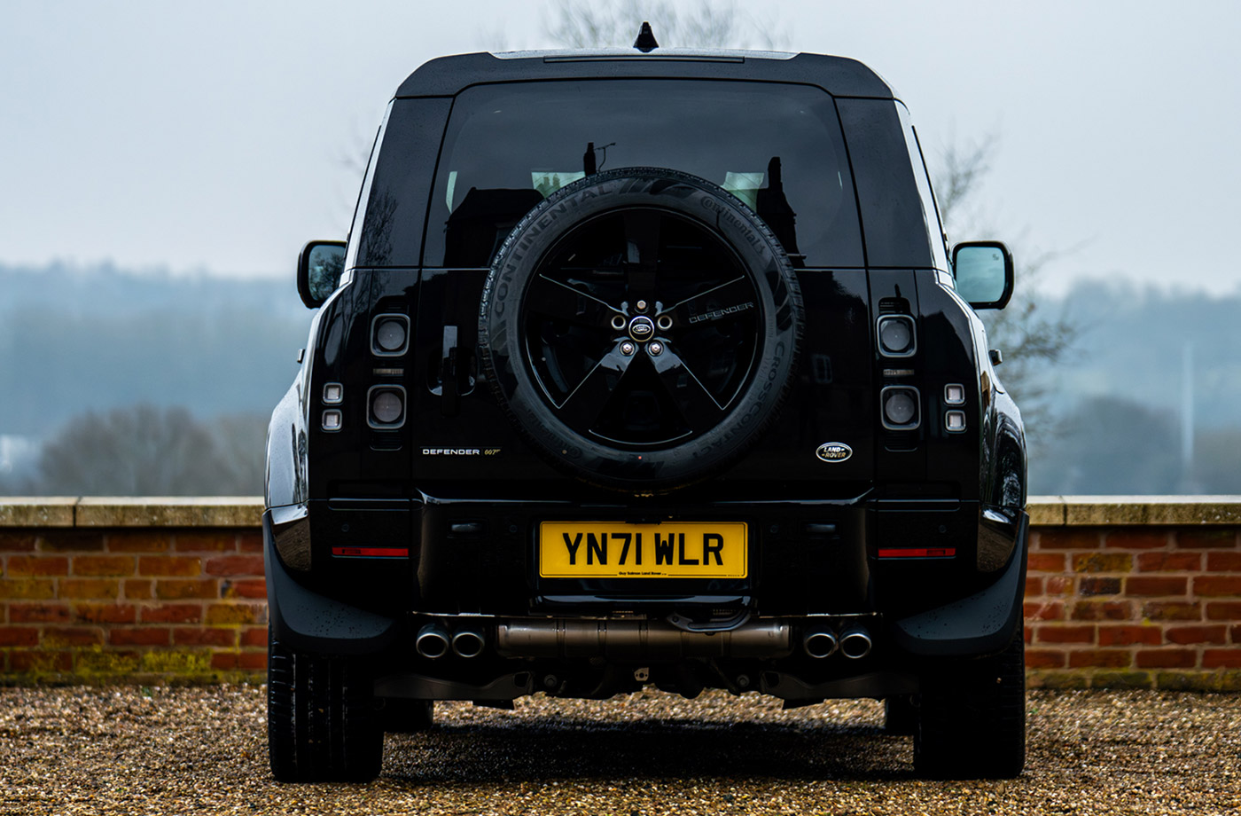 Land Rover Defender 110 James Bond Edition comes to auction rear
