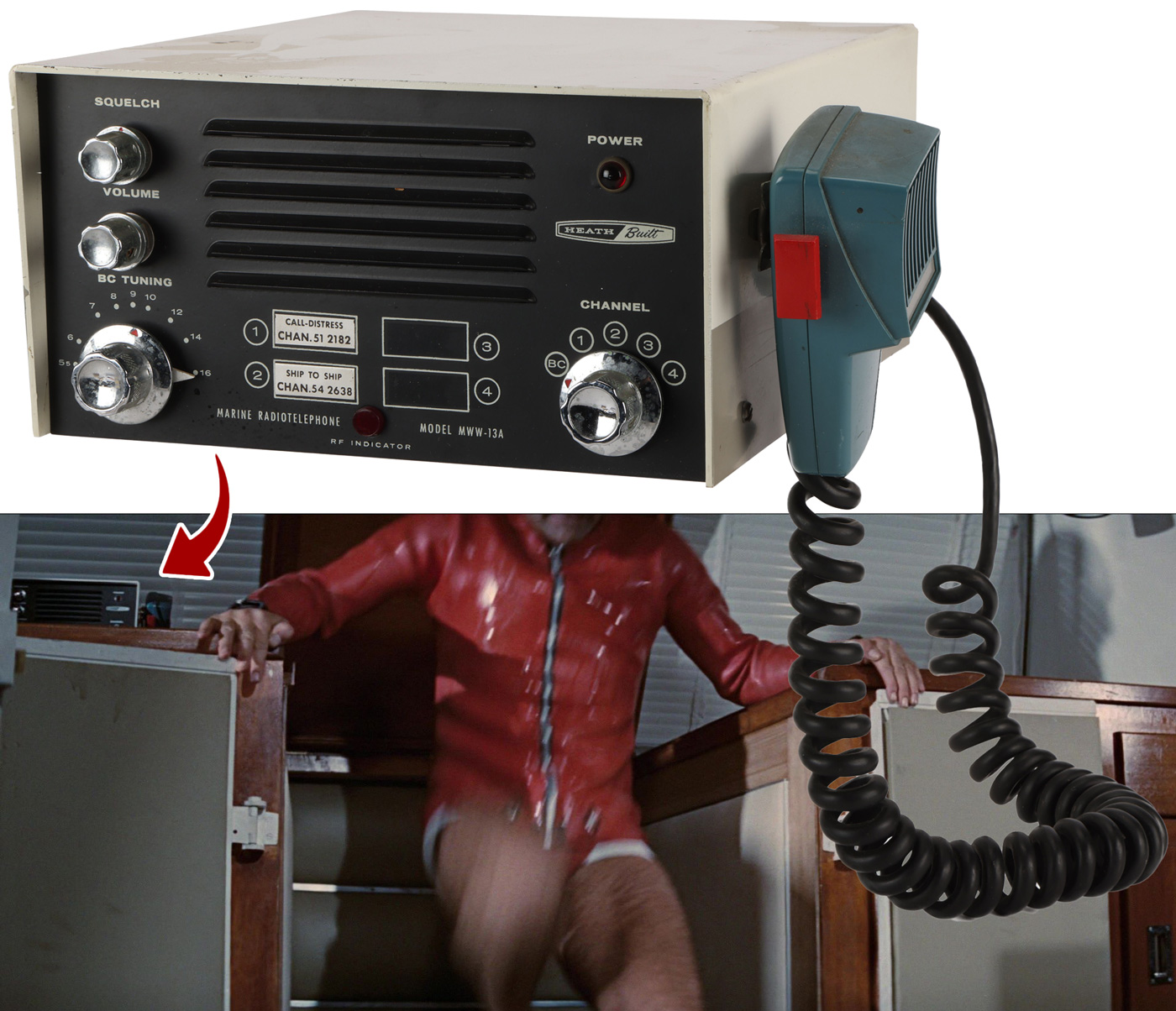 Heath Built Marine Radiotelephone Model MWW-13A James Bond Largo Thunderball