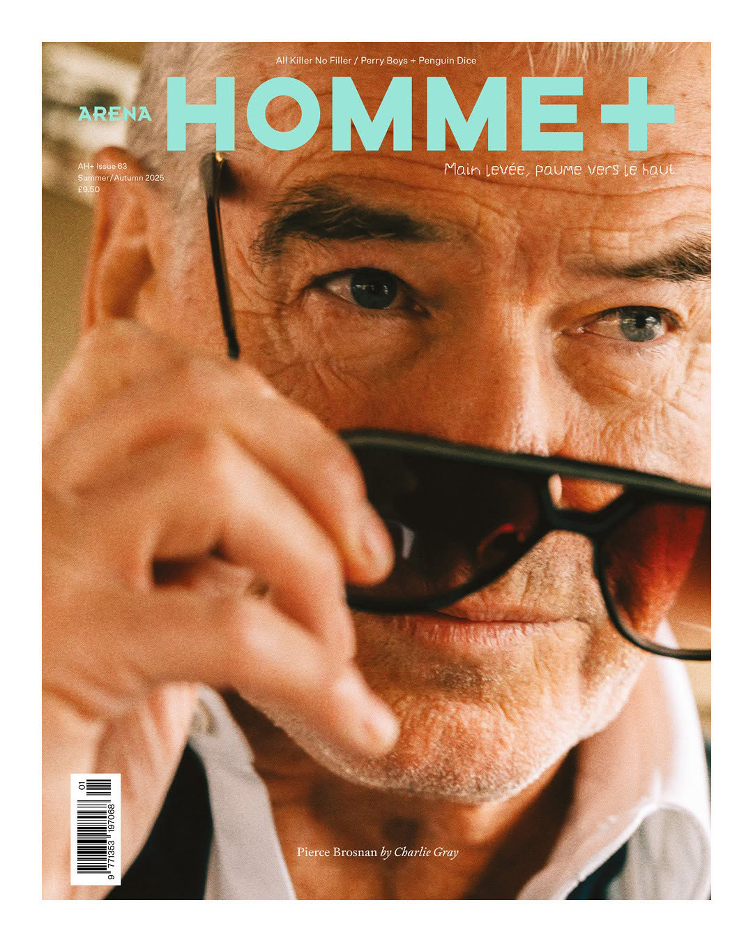 Pierce Brosnan Arena Homme+ cover 2025