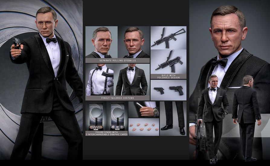 Hot Toys Daniel Craig James Bond figure ppk rifle